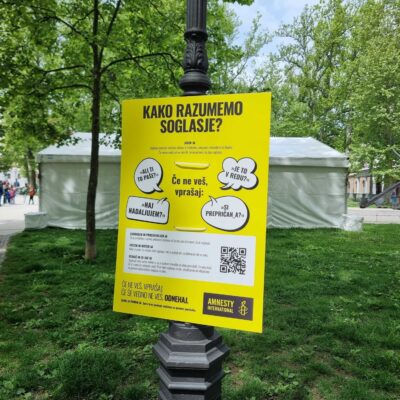 Poster, ki odgovarja na vprašanje: kako razumemo soglasje.